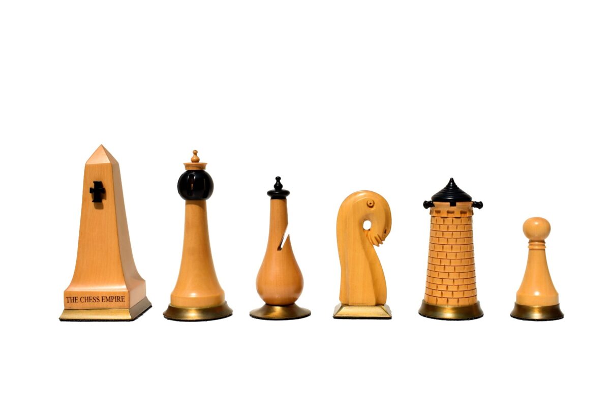 Limited Edition--The Hallgrimur Reykjavik Series chess set Boxwood & Ebony 4.5" king with 2.5" Square chess Board-8801