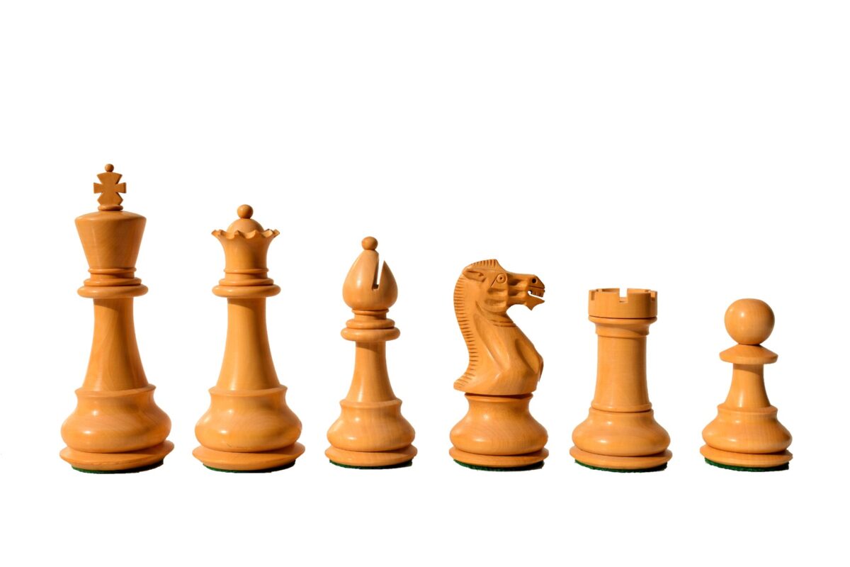 Classic Series chess set Boxwood & sheesham 5" King with 2.25" Square Beveled chess board-8836