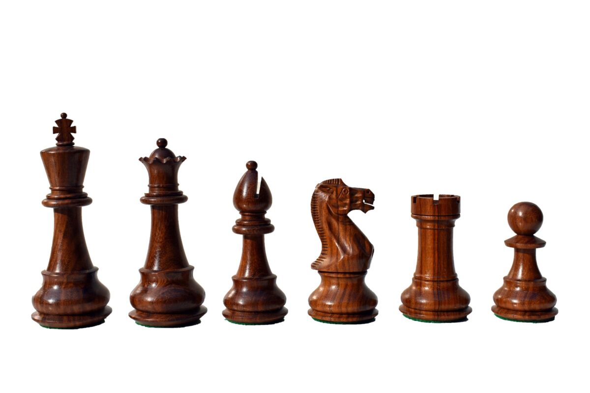 Classic Series chess set Boxwood & sheesham 5" King with 2.25" Square Beveled chess board-8838