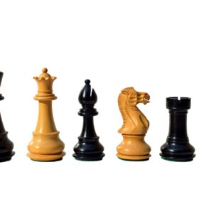 Classic Series chess set Boxwood & Ebonized 5" King with 2.25" Square Beveled series chess board-8827