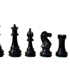 Classic Series chess set Boxwood & Ebonized 5" King with 2.25" Square Beveled series chess board-8829