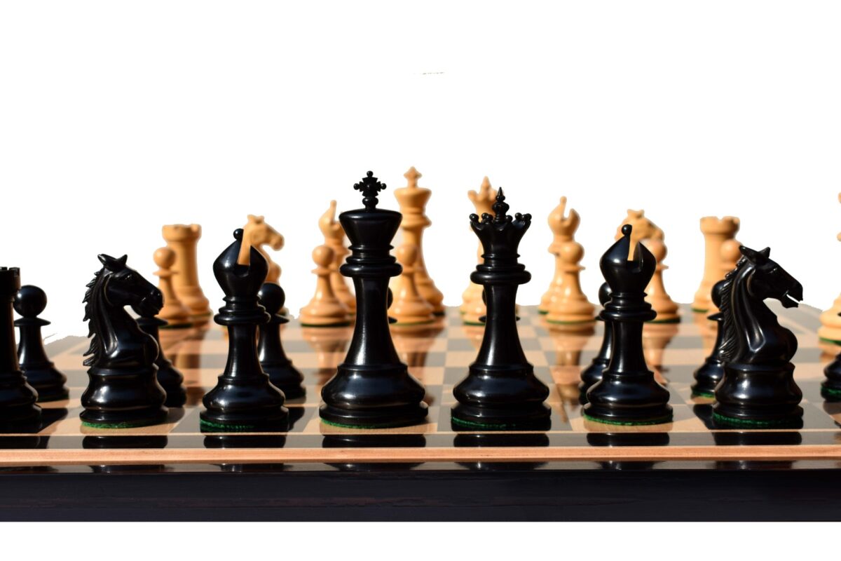 King's Crown Series Chess Pieces Boxwood & Ebony 4.25" King-8875