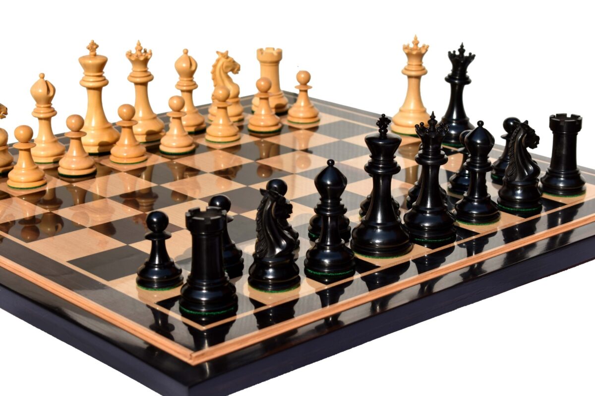 King's Crown Series Chess Pieces Boxwood & Ebony 4.25" King-8871