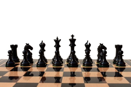 King's Crown Series Chess Pieces Boxwood & Ebony 4.25" King-8869