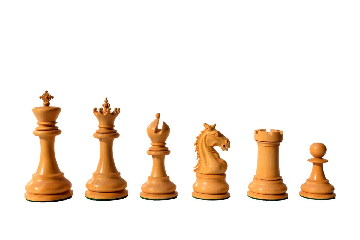 King's Crown Series Chess Pieces Boxwood & Ebony 4.25" King-8865