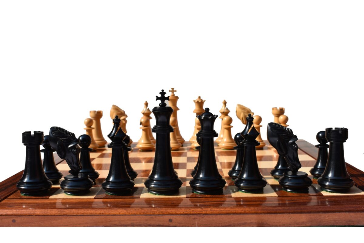 The Columbus Series Chess Pieces Boxwood & Ebony 4" King-8928