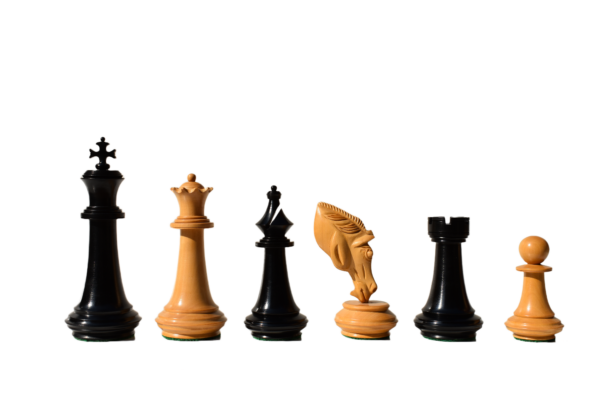 The Columbus Series Chess Pieces Boxwood & Ebony 4" King-0