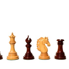 St Petersburg Series Chess pieces Boxwood & Padauk 4.4" King -0