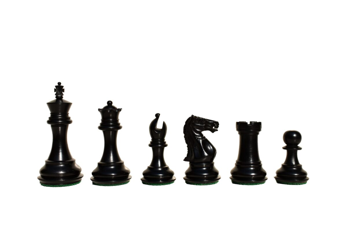 The Centurion Series Boxwood & Ebonized chess set 3" King with 16" Chess board-9288