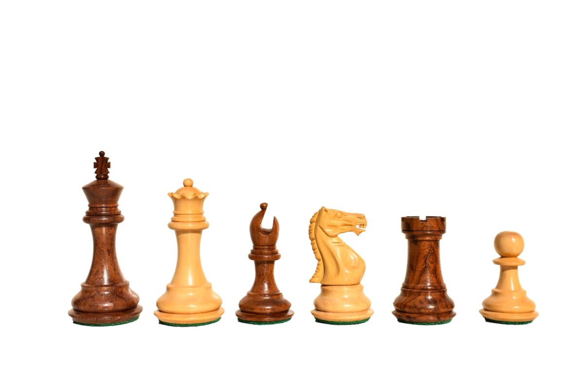 The Centurion Series Boxwood & sheesham wood chess set 3" King with 16" Chess board-9299