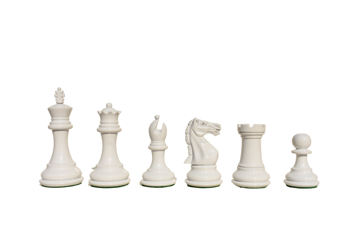 The Centurion Series White & Black Lacquere 3" King chess pieces-9275