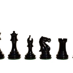 The Centurion Series White & Black Lacquere 3" King chess pieces-9274