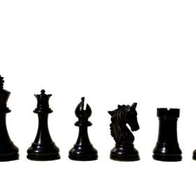 The Lord Wings Series Boxwood & Ebonized 4" King with 2" square chess board-9408